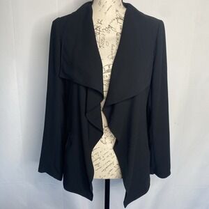 Buckley Tailors Open Front Jacket‎ Blazer Sz 6 Black Madewell J Crew Career